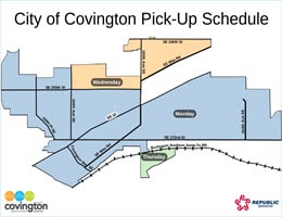 Covington, WA 2023 Pickup Calendar Map