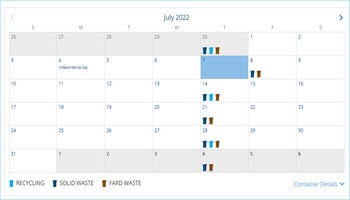 Pickup-calendar-example